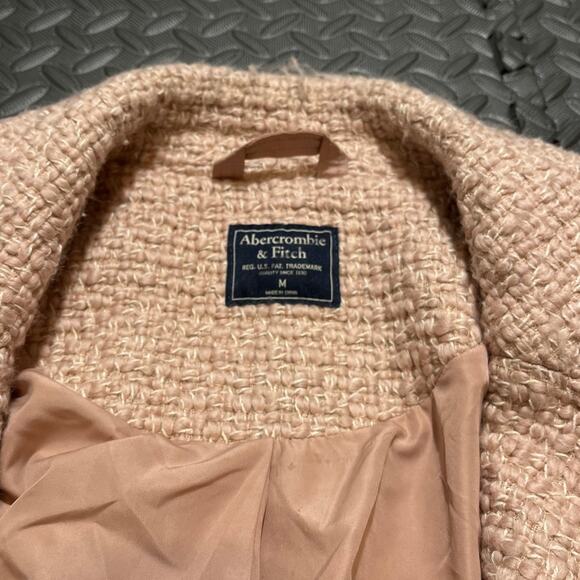 Abercrombie & Fitch A&F Pink Wool Coat Oversized Womens Size Medium - Picture 9 of 9